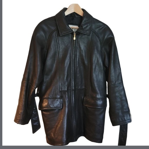 LNR Jackets & Blazers - LNR Buttery Soft Black Leather Car Coat Medium with Thinsulate Insulation
